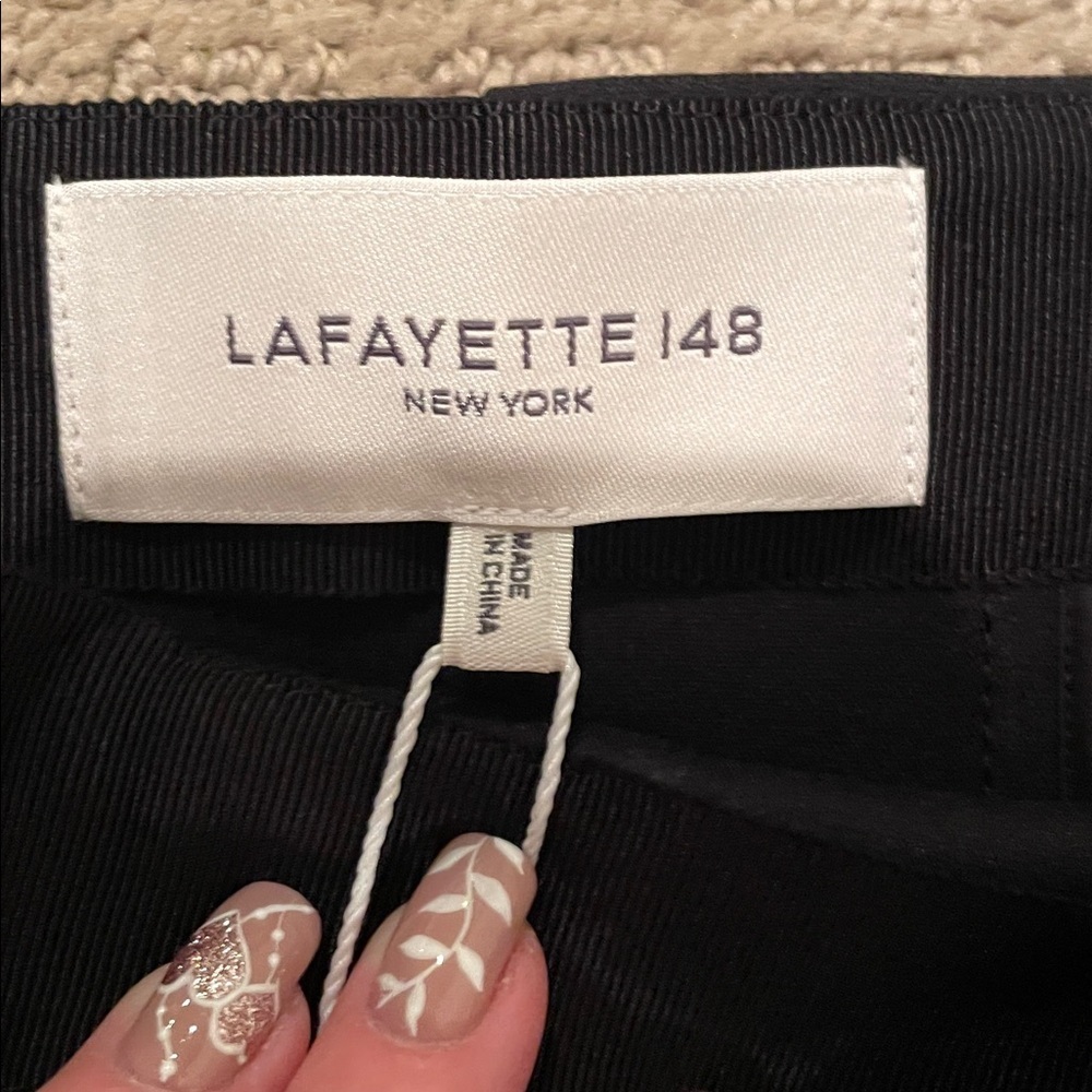 Lafayette 148 New York Elegant Black Skirt - Picture 2 of 5